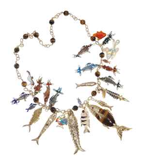 A FISH CHARM NECKLACE  
