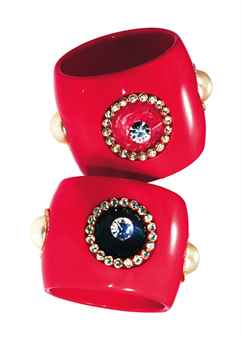 A PAIR OF WIDE CUFF BRACELETS  