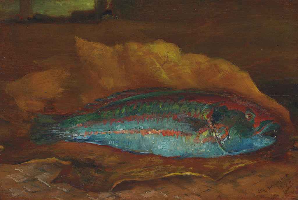 John La Farge (18351910) , Study of the Parrot Fish Christie's