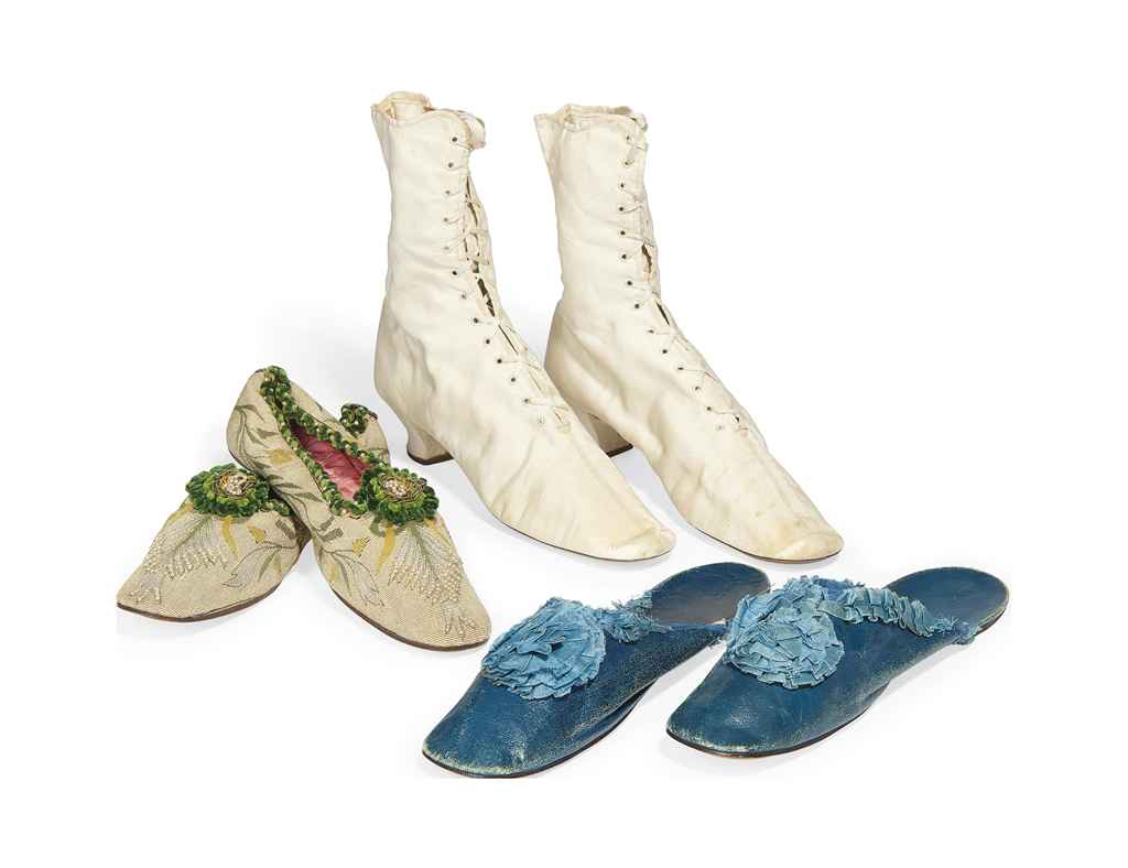 A PAIR OF WEDDING BOOTS, A PAIR OF DANCING BOOTS, A PAIR OF ...