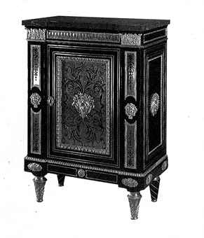 UNE PAIRE DE LOUIS XVI en bronze doré MONTÉ EBONY, étain, laiton et TORTOISESHELL PREMIERE PARTIE-marqueterie Boulle MEUBLES D'APPUI