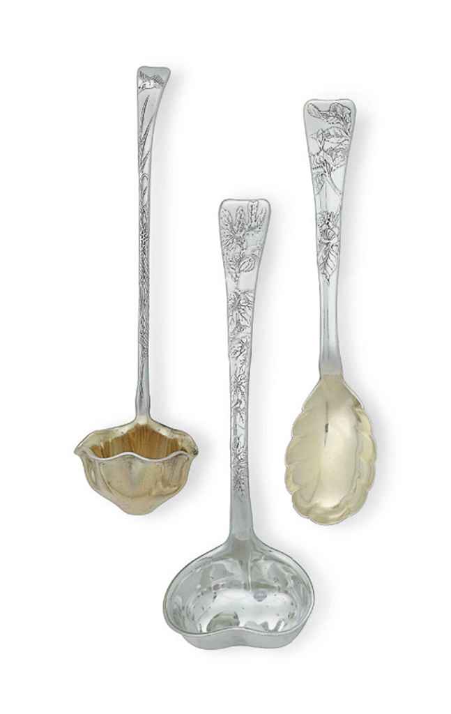 A GROUP OF ASSORTED SILVER SERVING PIECES