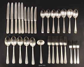 modern German silver 'art deco' part flatware service | STAMPED '800 