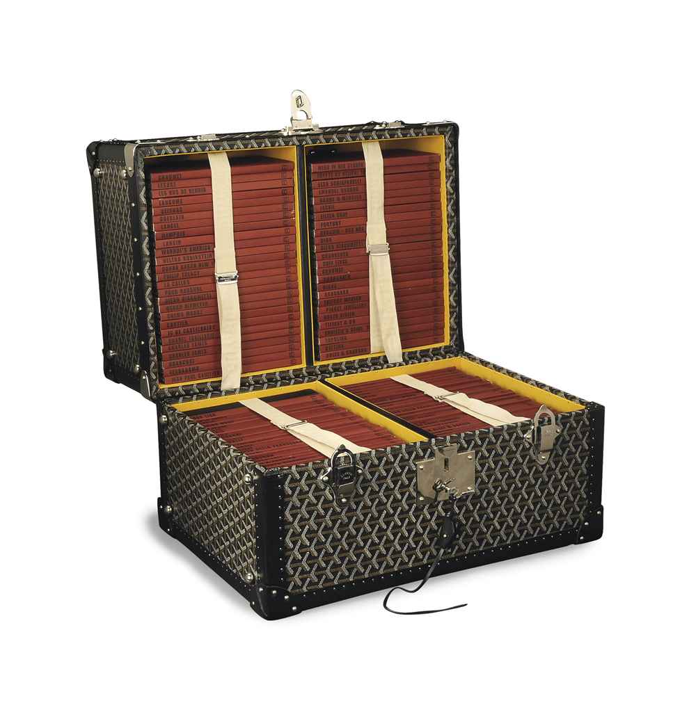 A GOYARD LEATHER TRUNK MADE FOR ASSOULINE, , 20TH CENTURY, Christie's