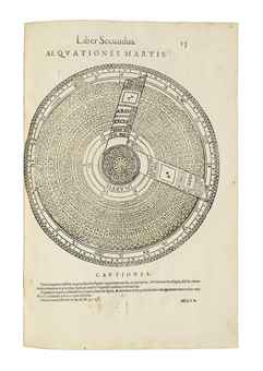 GALLUCCI, Giovanni Paolo (1538-c.1621). Speculum Uranicum in quo vera loca tum octavae sphaerae tum septem planetarum mira facilitate ad quod libet datum tempus ex prutenicarum ratione colliguntur. Venice: Damianus Zenarus, 1593.