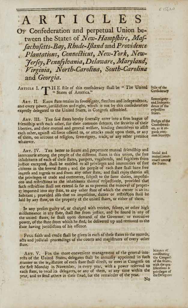 Articles of confederation congress powers real estate