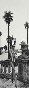 Panoramic Nude with Revolver, Como, Italy, 1989  