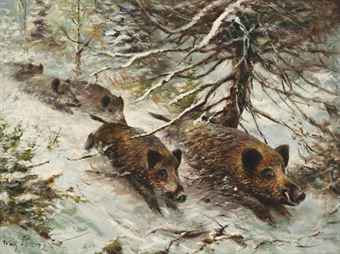  - wilhelm_lorenz_wild_boars_running_in_the_forest_d5601908h
