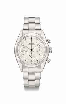 Rolex. A rare stainless steel chronograph wristwatch with bracelet, made for the Peruvian Airforce 