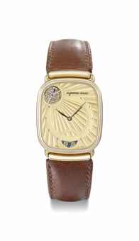 Audemars Piguet. A fine 18K gold thin automatic tourbillon wristwatch  