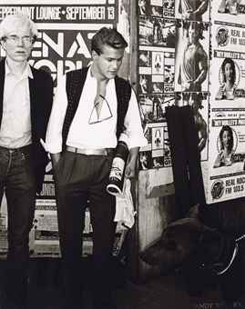 Andy and unidentified man, 1982  