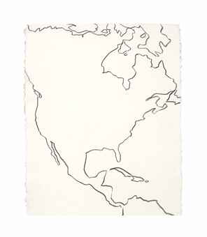 Map: Outline of North, Central and Northern South America  