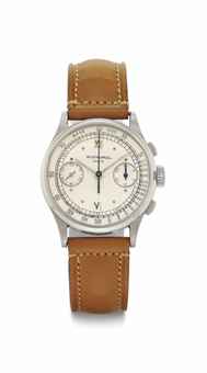 Patek Philippe. A Very Fine and Rare Stainless Steel Chronograph Wristwatch 