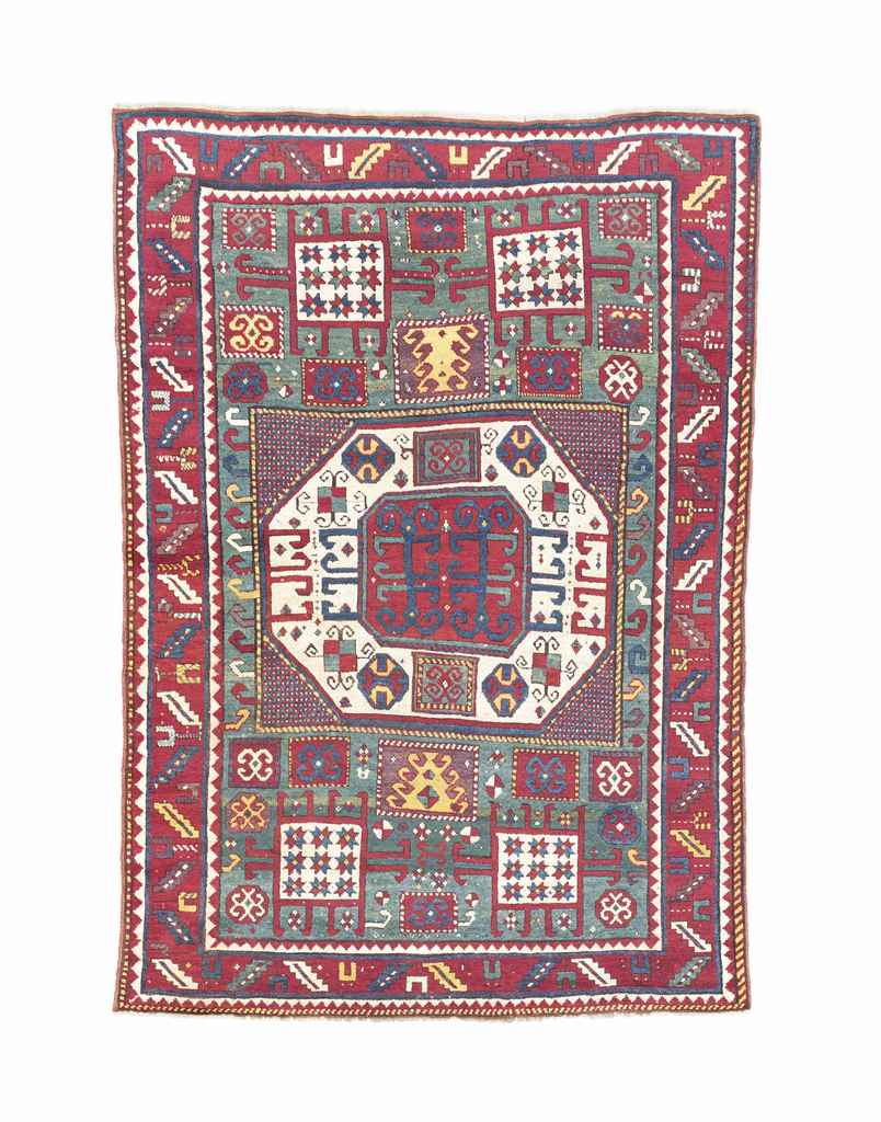 An antique Karachopf Kazak rug