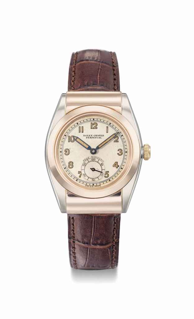 Rolex A very fine and rare stainless steel and 18K pink gold...