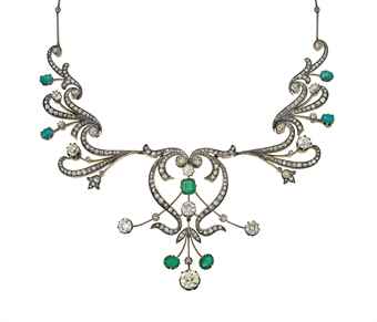 vintage tiara, antique necklace, belle epoque jewelry, christies auctions
