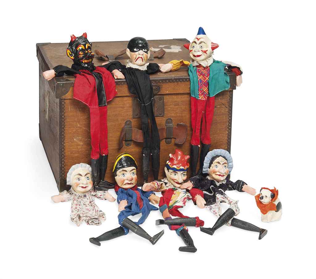 AN EDWARDIAN PUNCH AND JUDY PUPPET SET , CIRCA 1915 Christie's