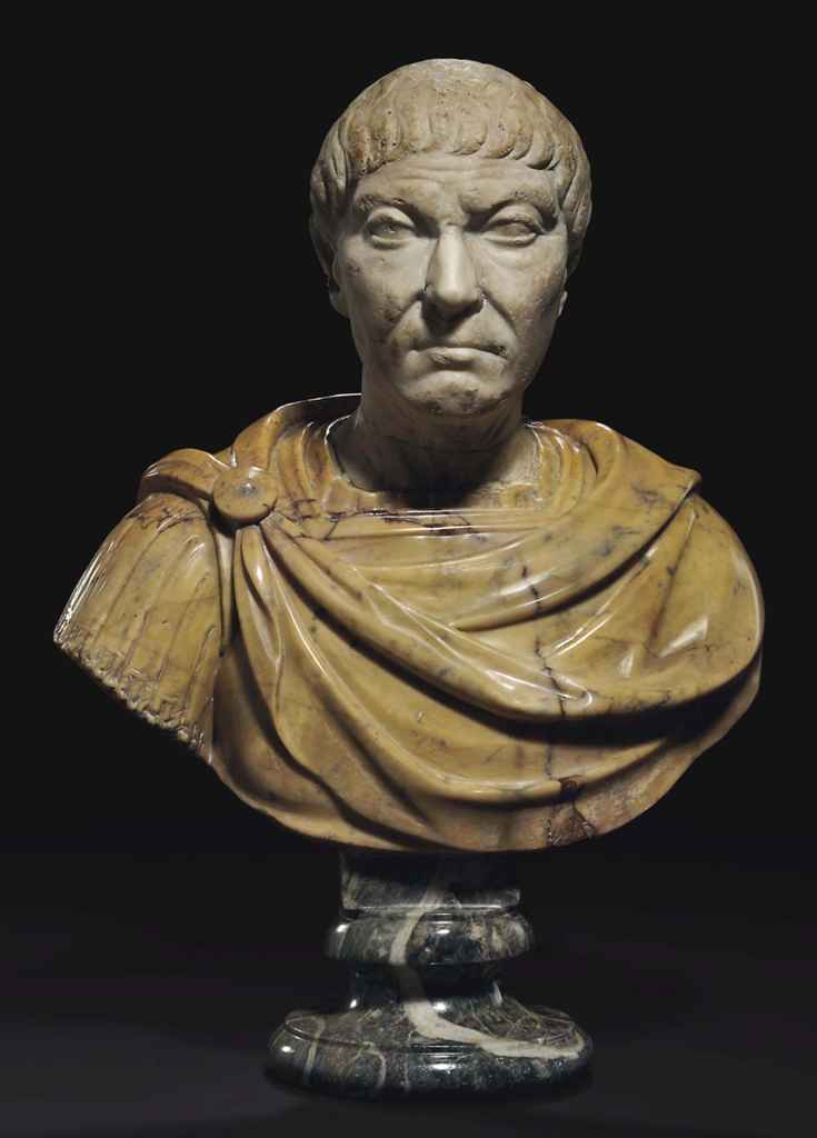 A ROMAN MARBLE PORTRAIT HEAD OF A MAN