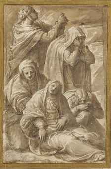 Virgin swooning rescued by the holy women
