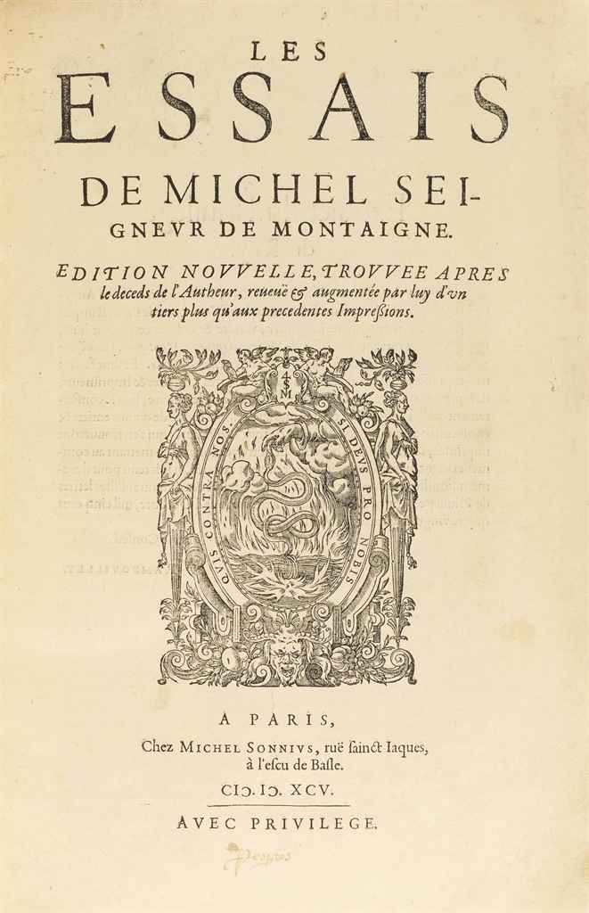 MONTAIGNE, Michel Eyquem de (1533-1592) Les Essais de Michel...