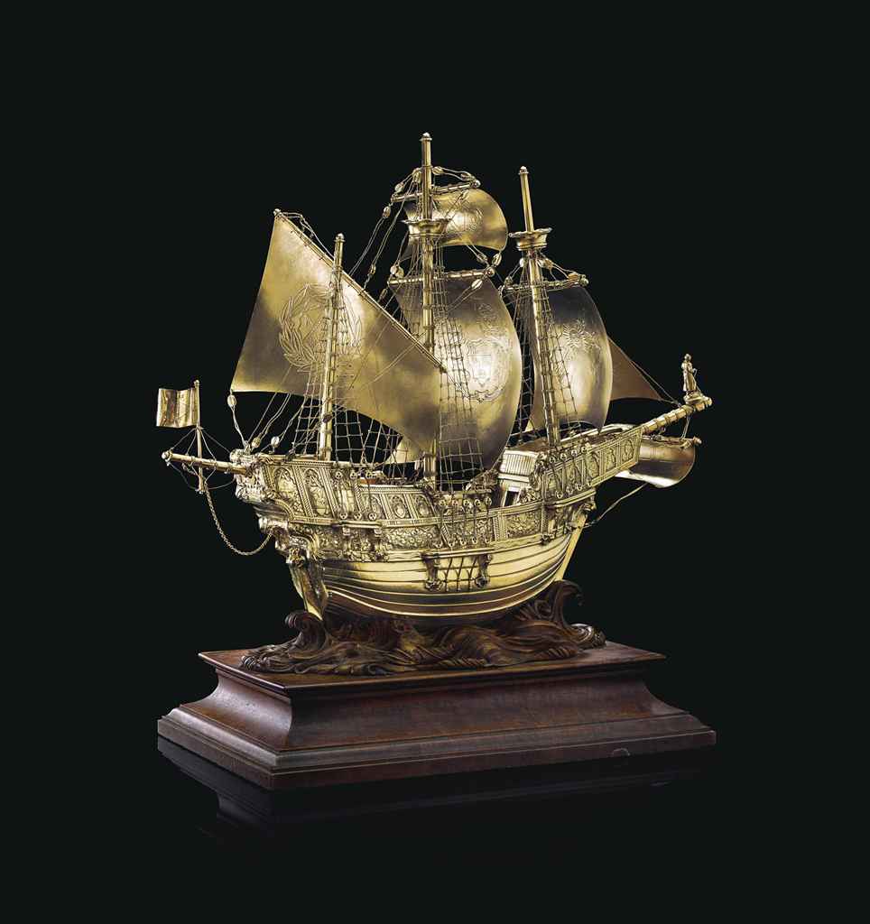 THE GOOD SHIP SAINT ANDREW AN IMPORTANT V SILVERGILT NEF