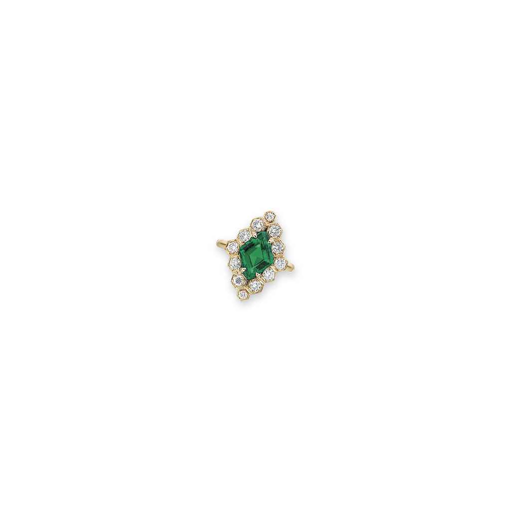 AN EMERALD AND DIAMOND RING, BY VAN CLEEF & ARPELS