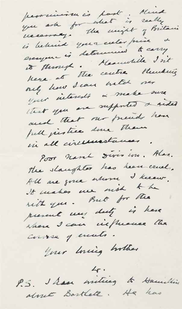 CHURCHILL, Winston S Autograph letter signed (