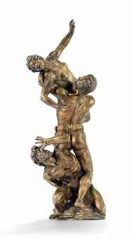 A BRONZE GROUP OF THE RAPE OF A SABINE  