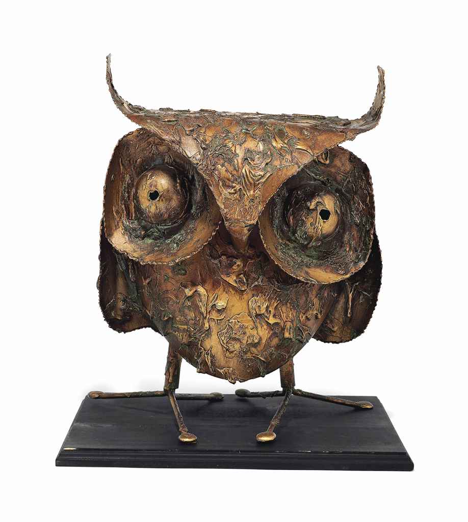 metal owl figurines