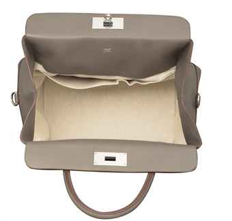 AN ETAIN SWIFT LEATHER TOOLBOX 33 BAG WITH PALLADIUM HARDWARE ...