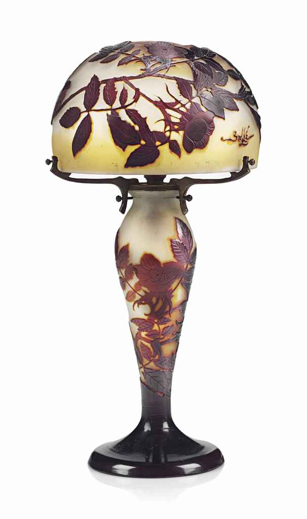A GALLE CAMEO GLASS TABLE LAMP , CIRCA 1910 | Christie's