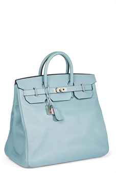 hermes leather handbags - SAC BIRKIN HAC 40 EN CUIR TOGO BLEU CIEL, GARNITURE EN MTAL ...