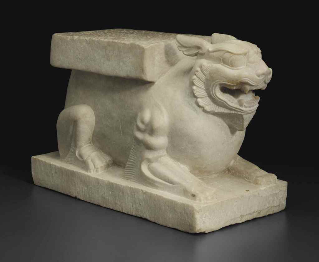 A VERY RARE MARBLE LION SUPPORT , TANG DYNASTY (AD 618907) Christie's
