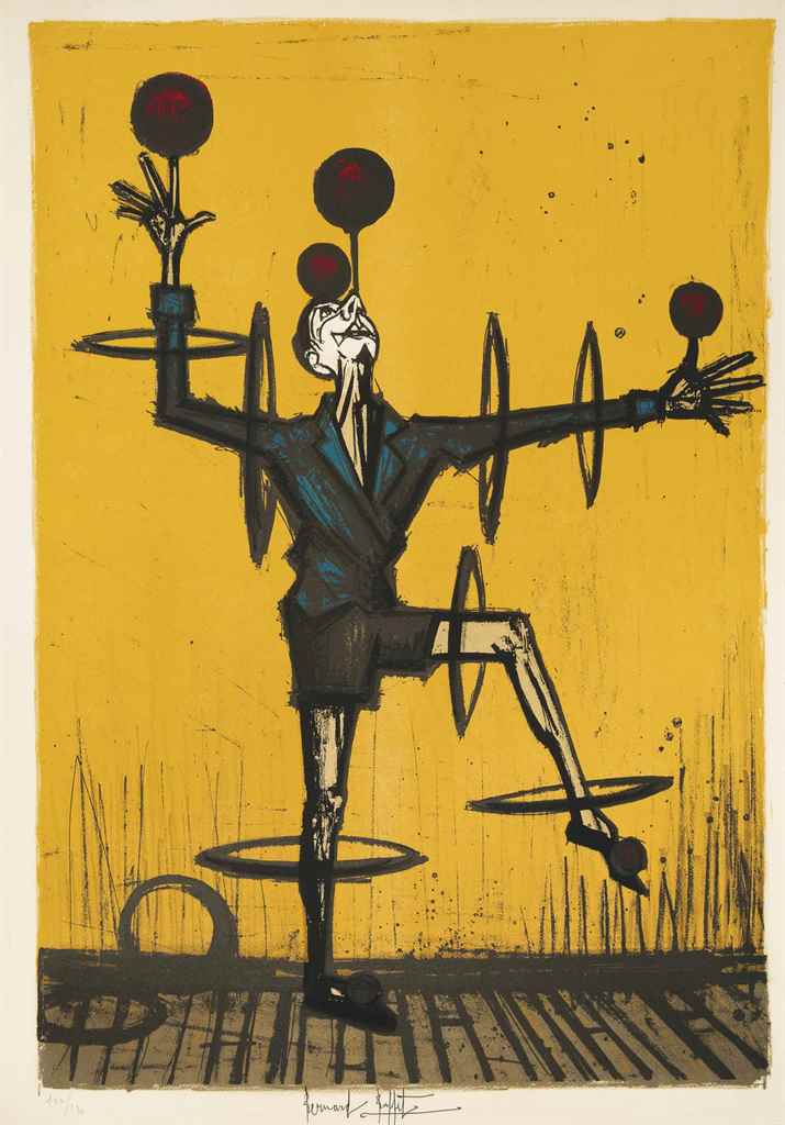 Bernard BUFFET (1928-1999) Mon cirque Paris : Fernand Mourlo...