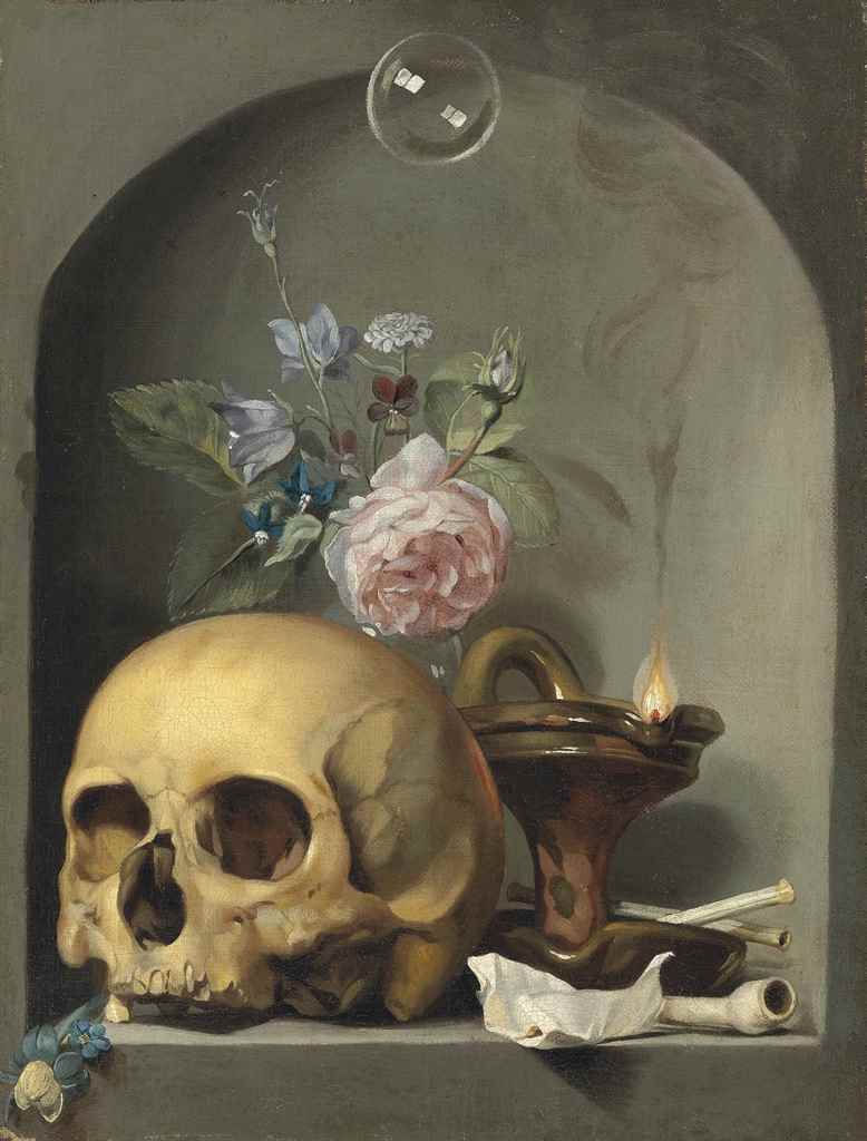 14+ Still Life Skull And Flowers PNG