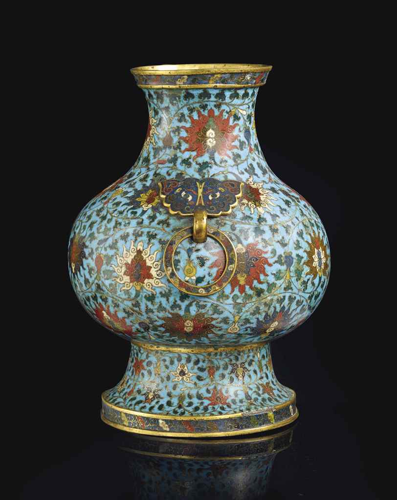 Grand Vase grand vase en emaux cloisonnes hu chine xviieme siecle Grand Vase grand vase en emaux cloisonnes hu chine xviieme siecle
