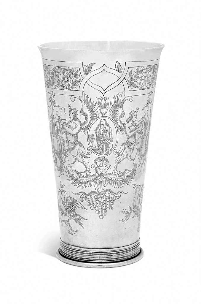 A DUTCH SILVER BEAKER