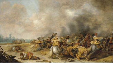 A cavalry engagement