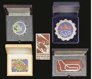 Automobile Racing Club de Suisse - five decorative enamelled competitors...