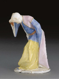 A Nymphenburg figure of a bowing Oriental