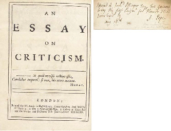 Alexander pope essay on criticism analysis