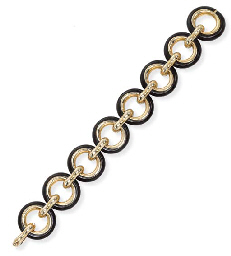 A 18K GOLD AND WOOD BRACELET, BY VAN CLEEF & ARPELS