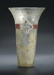A MAMLUK ENAMELLED GLASS BEAKER  