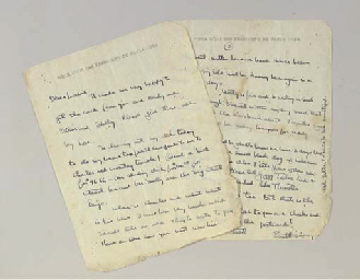 HEMINGWAY, Ernest. Autograph letter signed twice (