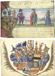 ALBUM AMICORUM of Georg C. Hanseman, ILLUMINATED MANUSCRIPT ON PAPER AND VELLUM