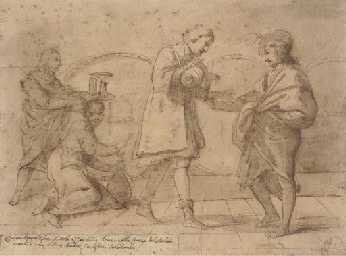 The poet Baldini drinking in Melosi's bar  