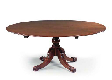 A MAHOGANY CIRCULAR DINING-TABLE