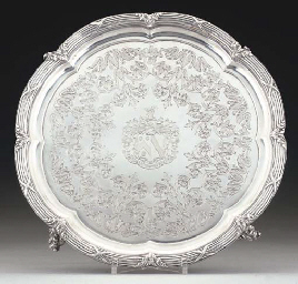 AN EARLY VICTORIAN SILVER SALVER