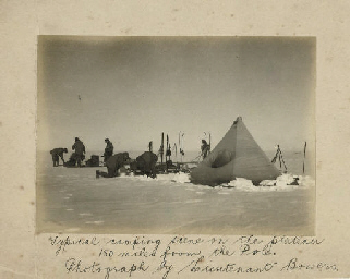 British Antarctic Expedition, 1910-1913: a collection of 35 contact prints taken by Ponting at Cape Evans, and by Scott and Bowers on the southern journey 
