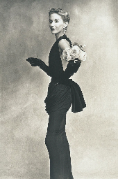 Woman with Roses on Her Arm (Lisa Fonssagrives-Penn in Lafaurie Dress), Paris, 1950 